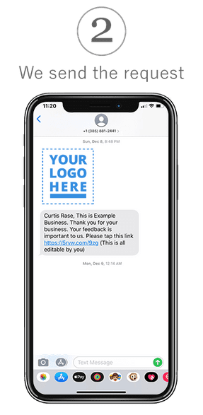 Text message screen