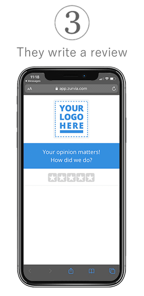 Landing page screen
